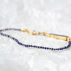 -lapis lazuli- gold anklet 4枚目の画像