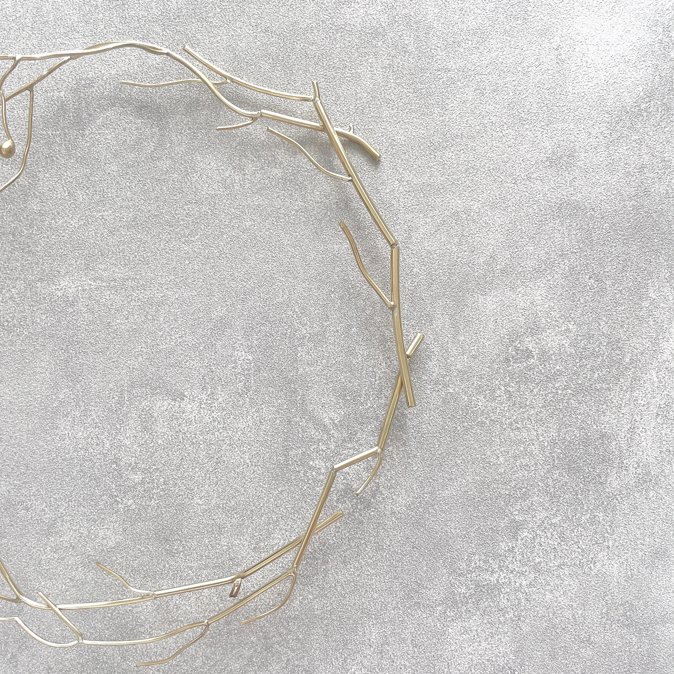 『野薔薇』真鍮のバラの実のリース　18cm