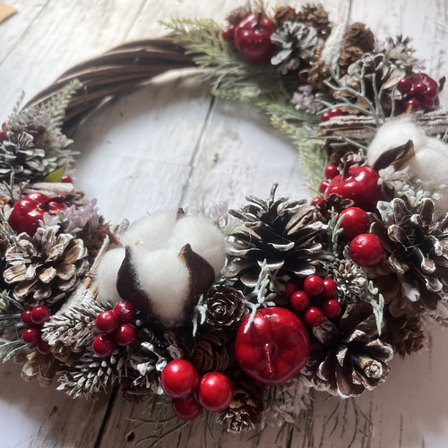 クリスマスリース 送料無料】早割クリスマス2023☆クリスマスリース L size アート