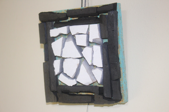 竹炭＆テラコッタブロックの壁掛け＜NO1＞　　送料無料 5枚目の画像