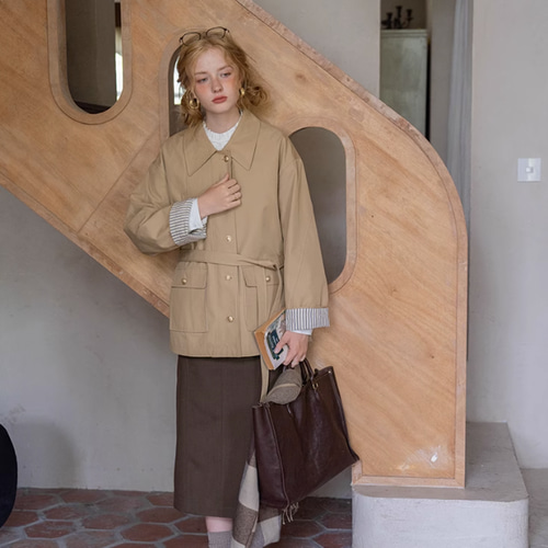 秋のジャケット トレンチコート 裏地付き コート hellodream