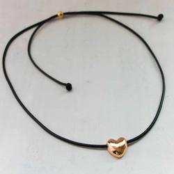 gold heart choker 2枚目の画像