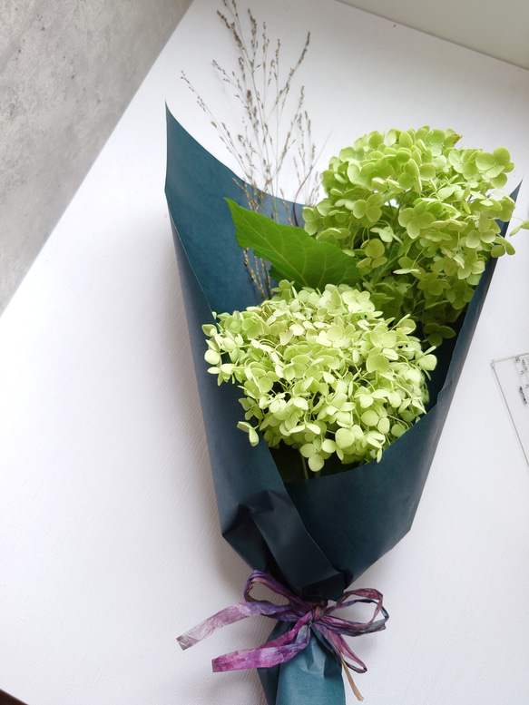 Greenアナベルmini＆パニカムSimple bouquet【bouquet】受注製作 10枚目の画像