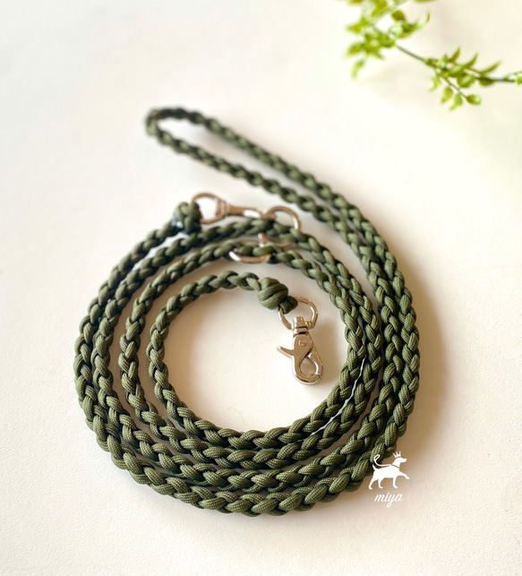 あーたこ　パラコード　カフェリード　首輪 受注制作 パラコードカフェリード リード・首輪 M IYA 通販