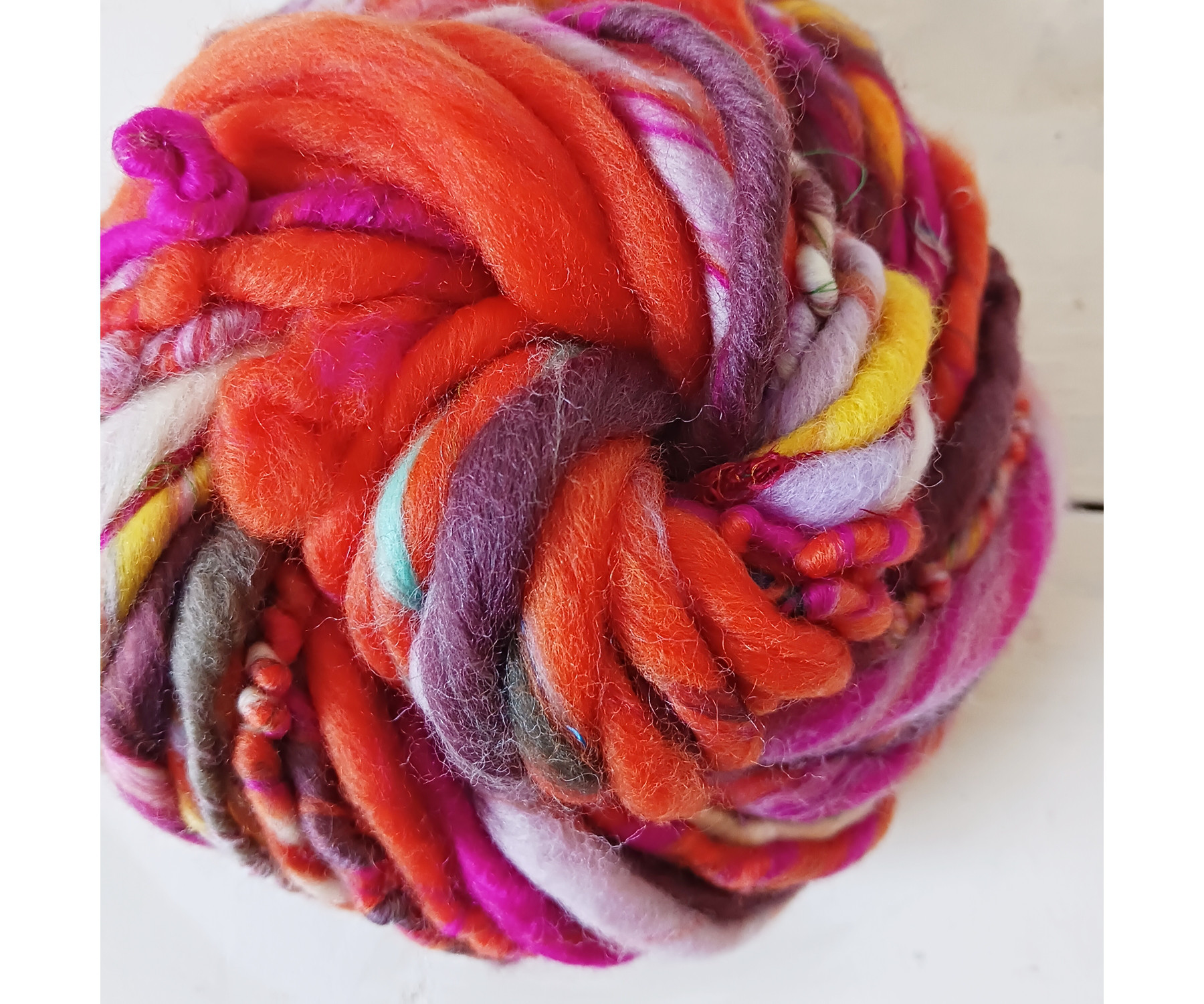 アートヤーン 極太単糸 手紡ぎ（品番257） 毛糸 四つ実 通販 16528995