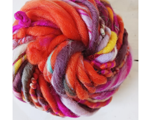 アートヤーン アートヤーン 極太単糸 手紡ぎ（品番257） 毛糸 四つ実 通販 16528995