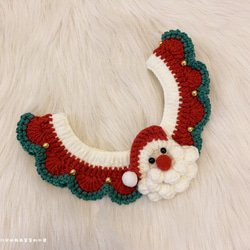 猫&犬&用襟型ペット☃サンタクロースのあごひげ可愛い首輪☃手作り☆Creema限定クリスマス2022　 4枚目の画像