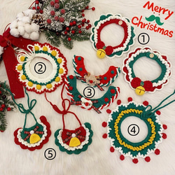 猫&犬&用襟型ペット☃サンタクロースのあごひげ可愛い首輪☃手作り☆Creema限定クリスマス2022　 7枚目の画像