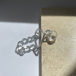 chain dripping ear cuff _チェーン ドリッピング イヤーカフ 2枚目の画像