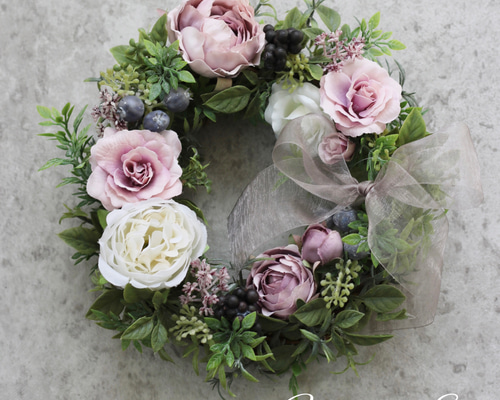 ⭐︎アーティフィシャルフラワー リース アーティフィシャルフラワーのリース Mサイズ | Florism Angelika