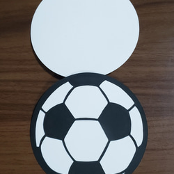 サッカーボールメッセージカード Lサイズ 10枚 3枚目の画像