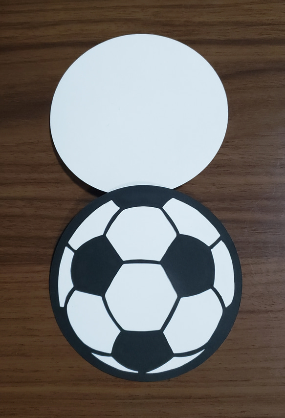 サッカーボールメッセージカード Lサイズ 10枚 3枚目の画像