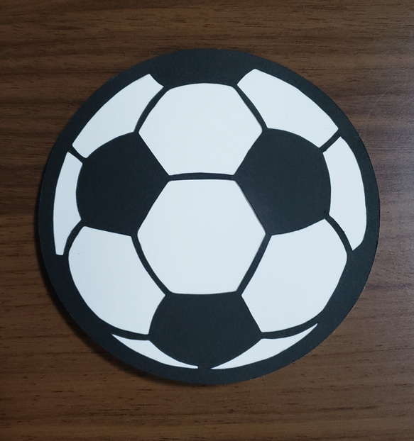 サッカーボールメッセージカード Lサイズ 10枚 1枚目の画像