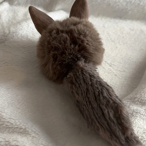 狐とチンチラのケモノ アートドール ハンドメイド作品 ぬいぐるみ