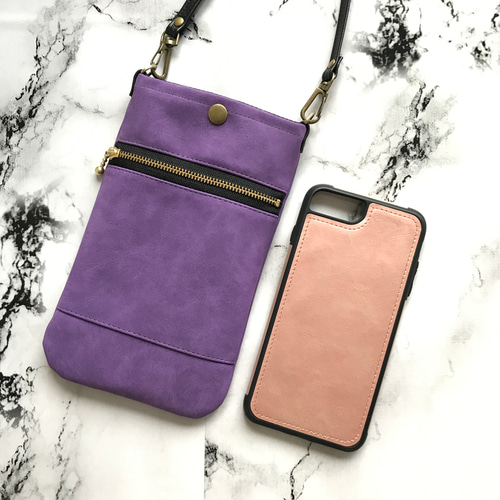 スマホショルダー スマホポシェット スマホポーチ ファスナー スマホショルダー スマホポシェット スマホポーチ ファスナー