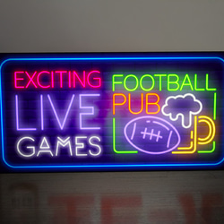 【Lサイズ】ラグビー フットボール アメフト スポーツ パブ スナック ビール ランプ 看板 置物 雑貨 ライトBOX 2枚目の画像
