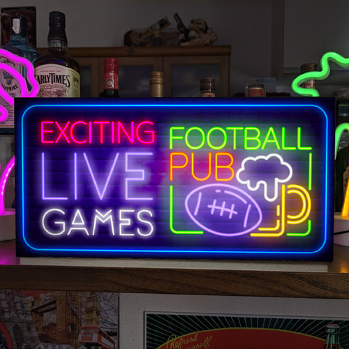 Lサイズ】ラグビー フットボール パブ ビール 看板 置物 雑貨