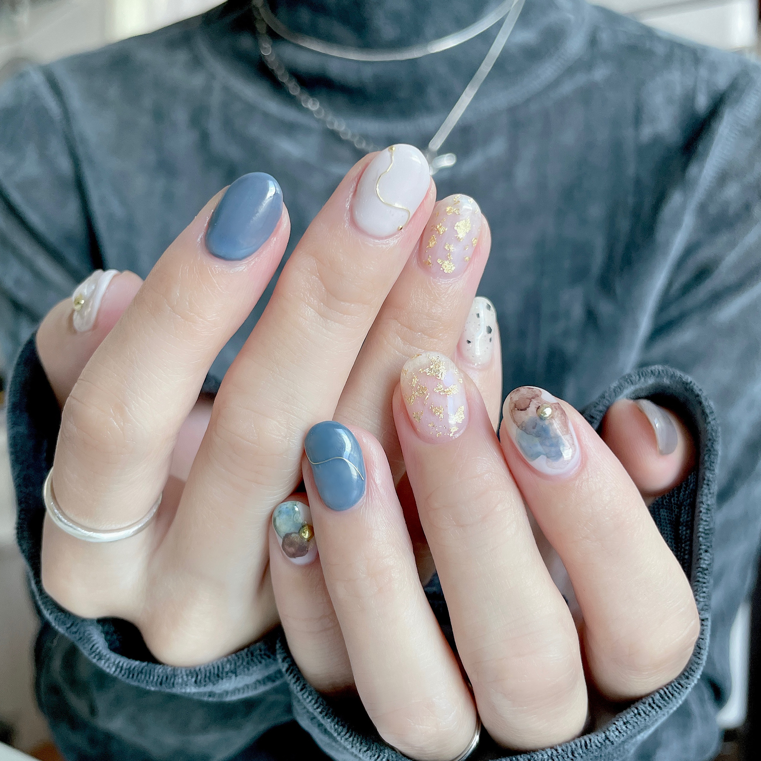 #013 ネイルチップ　ブルーネイル #013 ネイルチップ　ブルーネイル