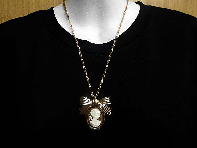 天然石 カメオ ネックレス・クリップ　　230908882