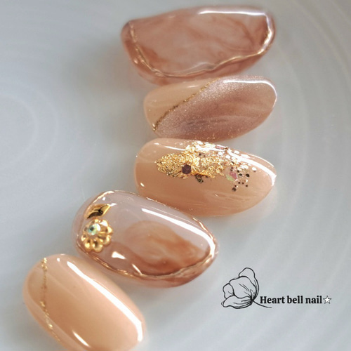 しっとりカラーのニュアンスネイル…ネイルチップ…♪ ネイルチップ