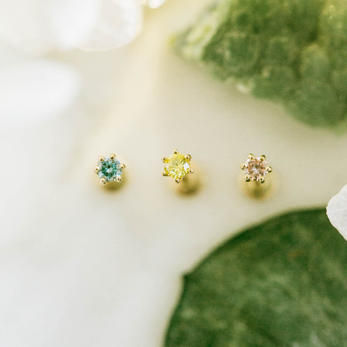 14K金 ゴールド Cz, MOISSANI, ダイヤモンド ヘリックス 軟骨