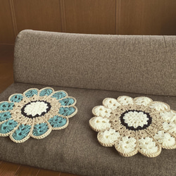 ☆♪マーガレットの座ぶとん(空色) 2枚目の画像