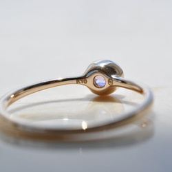 【K10】インクルージョンオーバルアメジストリング　Oval Amethyst Ring 3枚目の画像