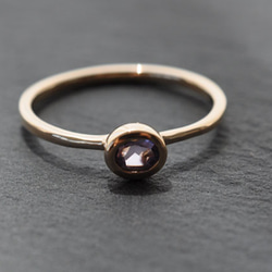 【K10】インクルージョンオーバルアメジストリング　Oval Amethyst Ring 14枚目の画像