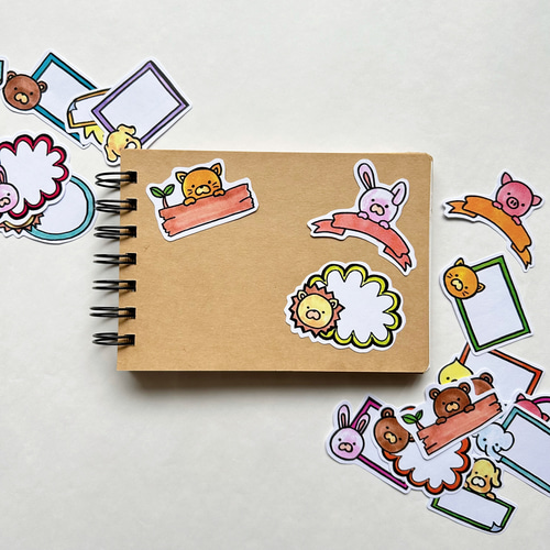 動物ふきだし ふきだしシール フレークシール 寄せ書き メッセージ
