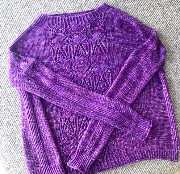 手編みセーター ウルグアイ産シルク&カシミヤ100%使用 8枚目の画像