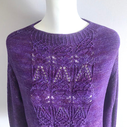 手編みセーター ウルグアイ産シルク&カシミヤ100%使用 2枚目の画像
