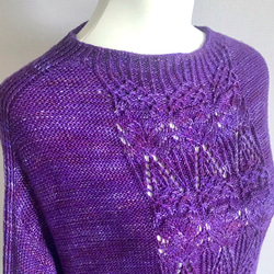 手編みセーター ウルグアイ産シルク&カシミヤ100%使用 6枚目の画像