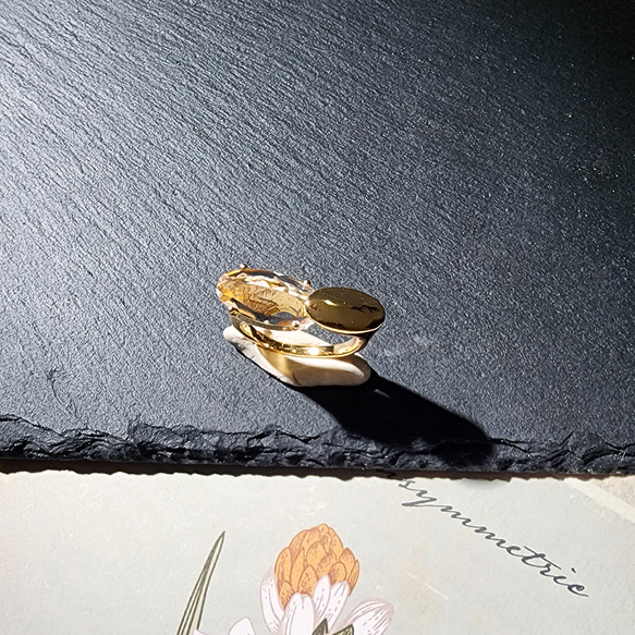 權杖之眼 925銀鍍金高品質刻面白水晶戒指 售完無補 個性大顆粒 第8張的照片