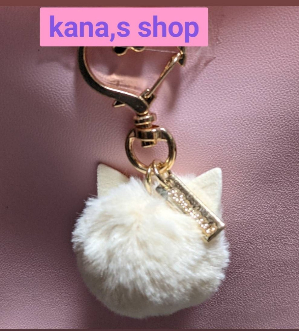 ぐで猫　猫耳ファー　ヒョウ柄バッグチャーム　茶猫　ハンドメイド　猫キーホルダー