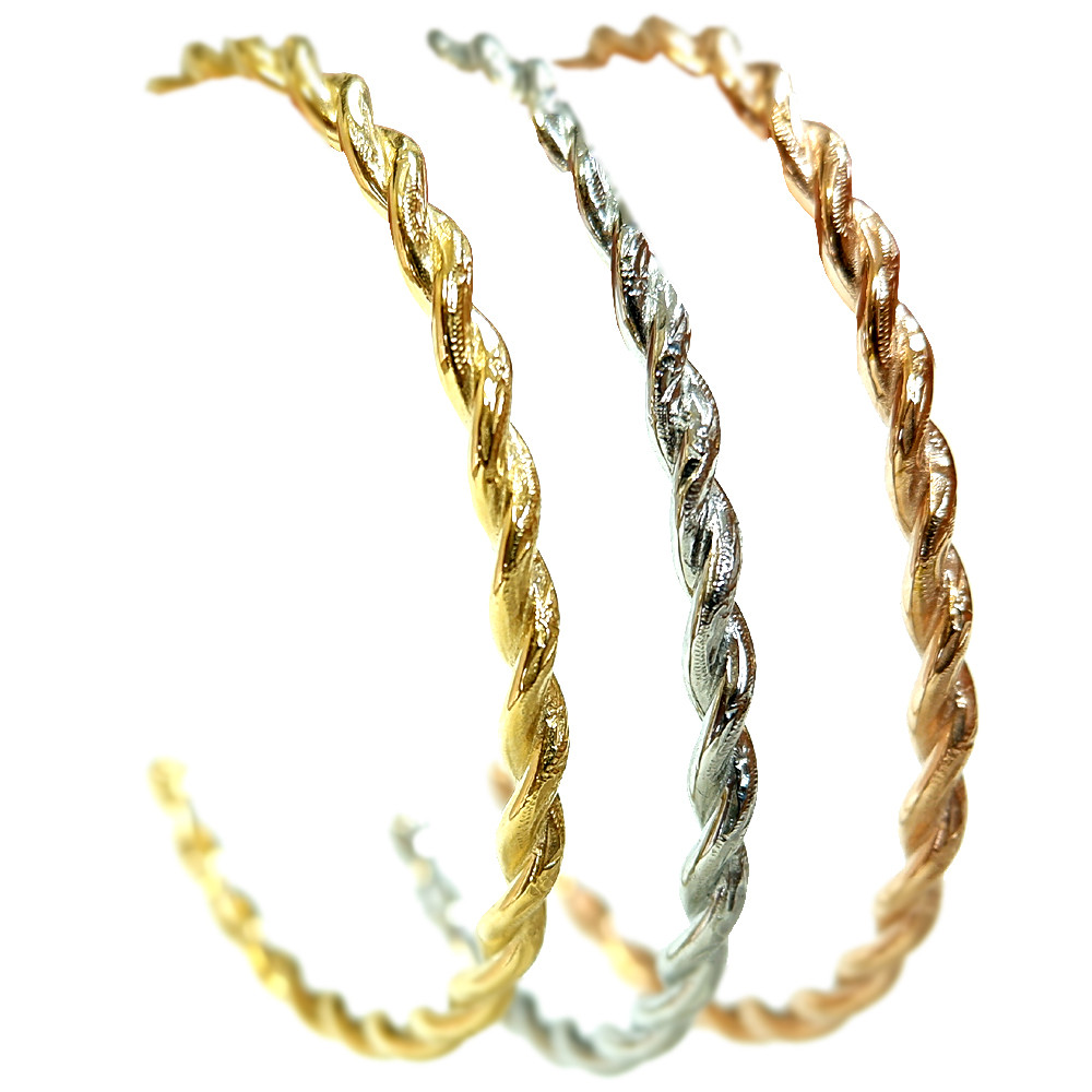 ハワイアンジュエリー バングル バンブー 金属アレルギー対応 サージカル ステンレス インスタ