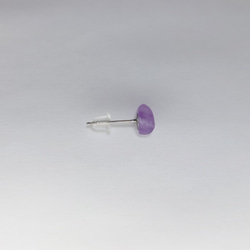 単品 フローライト (紫) ピアス サージカル仕様 キャッチはシリコン [09] FL_09 3枚目の画像