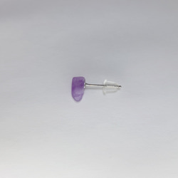単品 フローライト (紫) ピアス サージカル仕様 キャッチはシリコン [09] FL_09 5枚目の画像