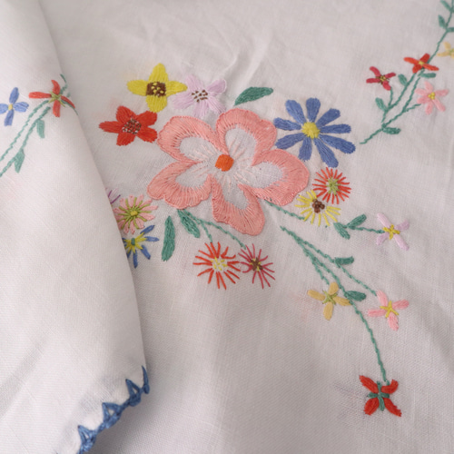 花柄刺繍 大判テーブルクロス Amazon｜リネン テーブルクロス 110x110cm 正方形 刺繍 レース