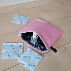 【子供用】アイスリングポーチ・アイスリングケース(迷彩柄・ナイロン撥水布・16×16㎝）保冷バッグ・保温バッグ 9枚目の画像
