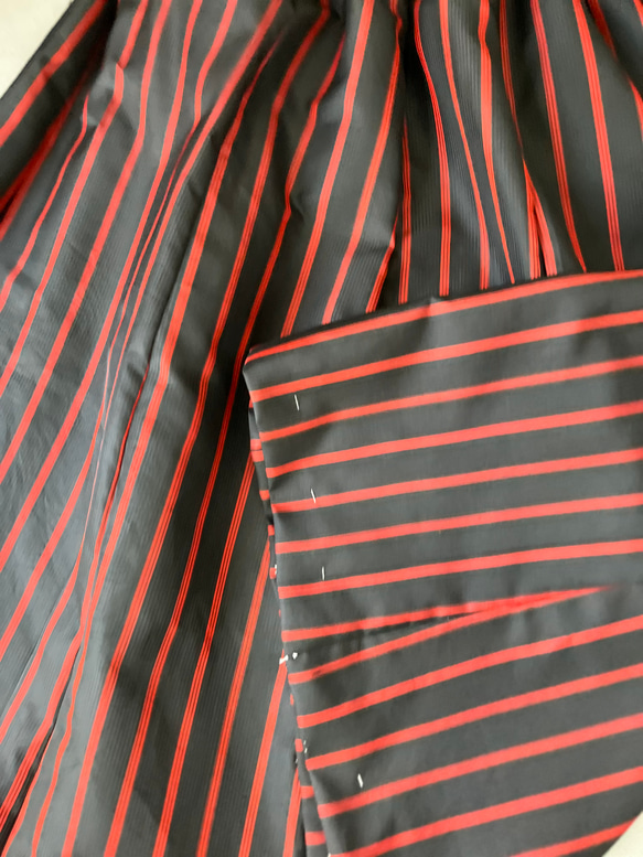 着物リメイク　道行リユースギャザースカート 11枚目の画像