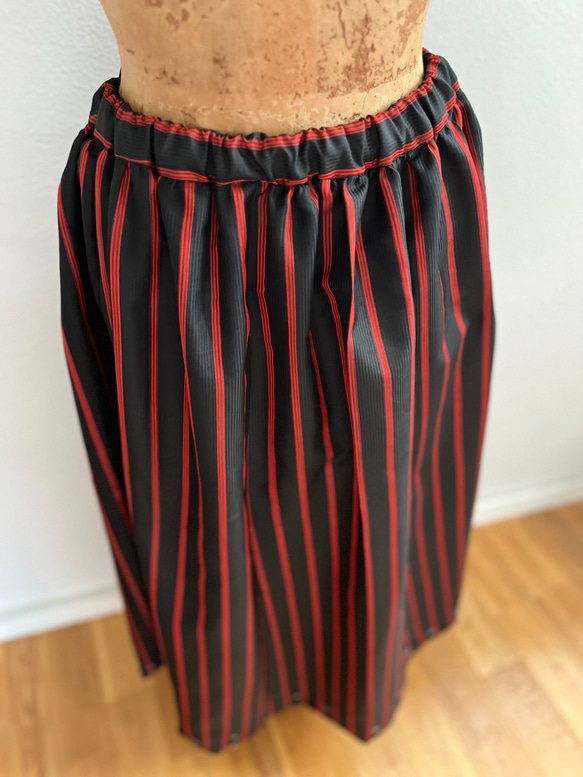 着物リメイク　道行リユースギャザースカート 12枚目の画像