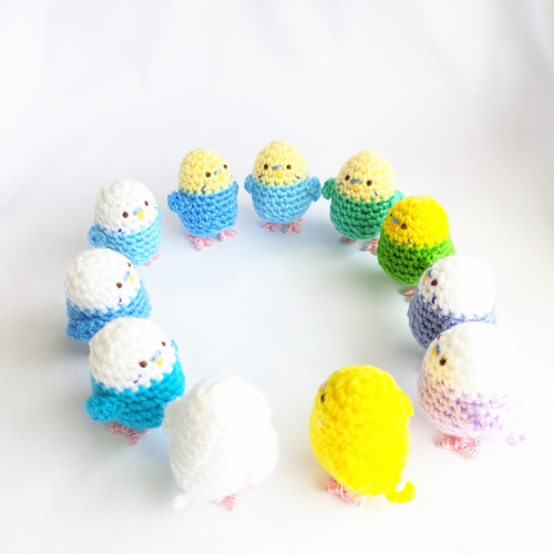 受注制作】小さなセキセイインコのあみぐるみ あみぐるみ ainote