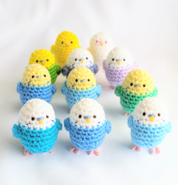 [ごんちゃん]あみぐるみ 受注制作】小さなセキセイインコのあみぐるみ あみぐるみ ainote