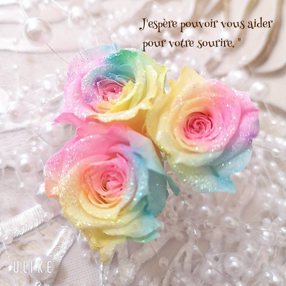 パステルレインボーローズ・プリザーブドフラワー・スクエアーアレンジメント パステル レインボー ローズ プリザーブドフラワー ハーバリウム