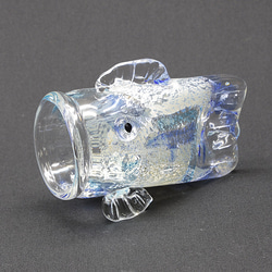 端午の節句【こいのぼり 青金】手作り Glass Studio Uka yamanokami-311 21KOI-1 3枚目の画像