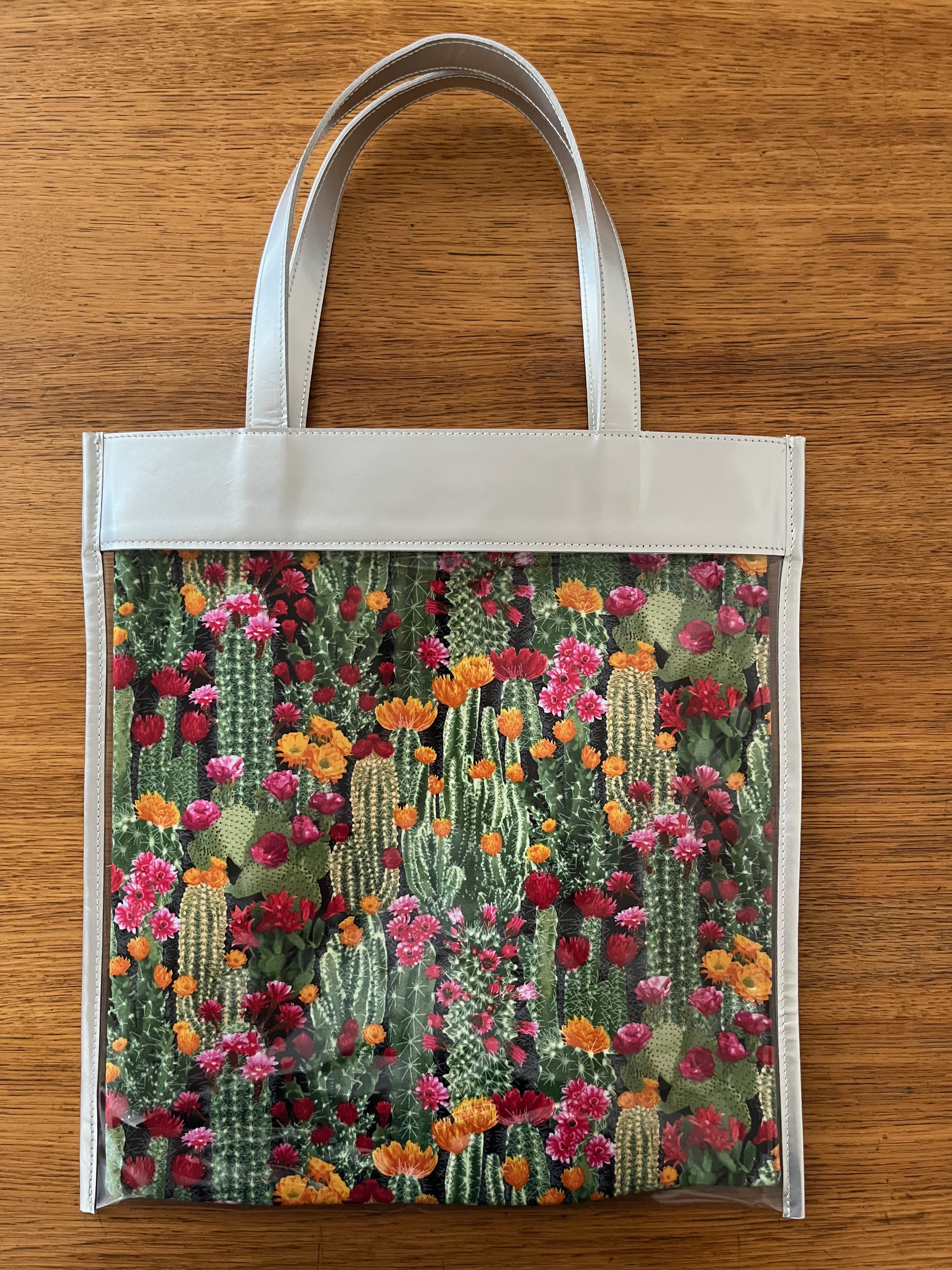 サボテン　クラッチバッグ　クリアバッグ  セット