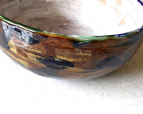 陶の大きめサラダボウル・丼鉢【autumn universe】 お椀・ボウル・鉢