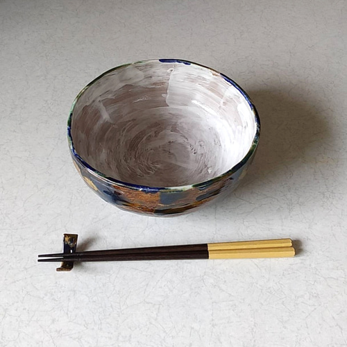 陶の大きめサラダボウル・丼鉢【autumn universe】 お椀・ボウル・鉢