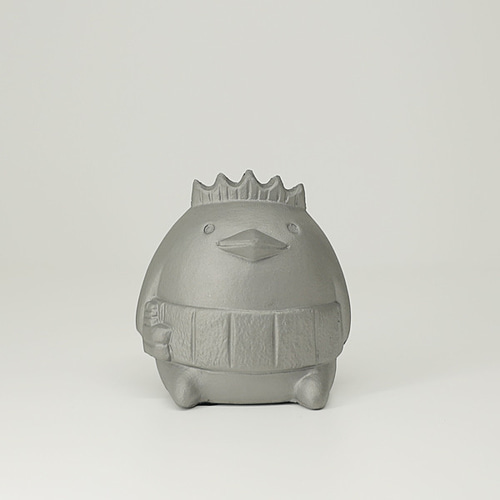 菊間瓦 鬼瓦 【バリーさん 小】 ゆるキャラ 置物 いぶし銀 鬼師 伝統