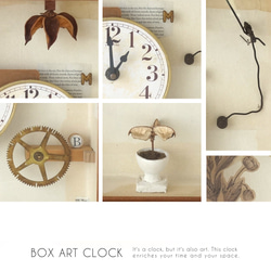 BOX ART CLOCK M001 箱の中の世界、時を味わい楽しむ時計　ARTな時計　インテリア 8枚目の画像